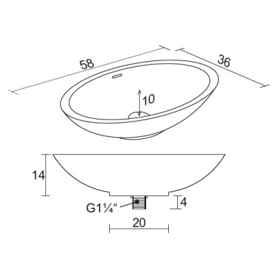 Умывальник Riho Avella F7AN6058361110 58x36 фотография