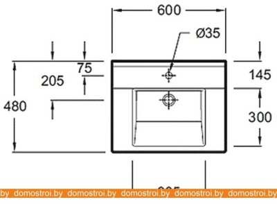 Умывальник Jacob Delafon Struktura 60x48 EXI112 фотография