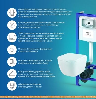 Унитаз Lavinia Boho Relfix Bristol Rimless 9 в 1 97010078 (хром пластик) фотография