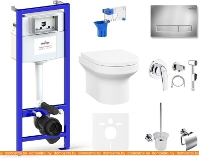 Унитаз Lavinia Boho Relfix Grance Hill Rimless 10 в 1 75110769 (хром пластик) фотография