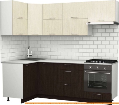 Кухня S-Company Клео крафт 1.2x2.3 левая (файнлайн мокка/файнлайн крем) фотография