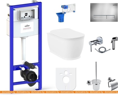 Унитаз Lavinia Boho Relfix Bell Pro Rimless 10 в 1 98010002 (хром пластик) фотография