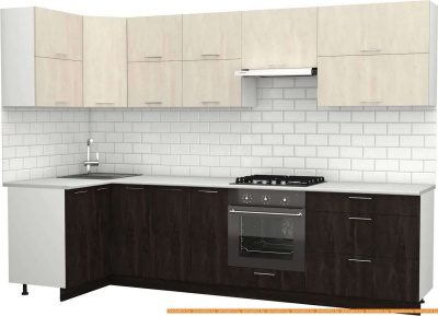Кухня S-Company Клео крафт 1.2x3.0 левая (угольный камень/шелковый камень) фотография