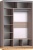 Шкаф-купе Глазов Strike 1350 ЛДСП с зеркалом (ясень шимо светлый) фотография