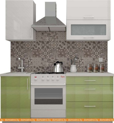 Кухня ВерсоМебель ВерсоЛайн 4-1.3 (белый/нежно-зеленый) фотография