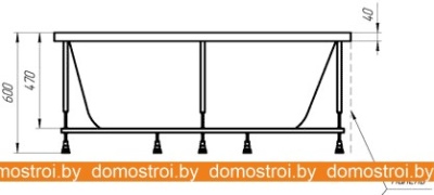 Ванны 1Марка Libra 170x70 (с каркасом и экраном) фотография