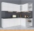 Кухня Интерлиния Мила Матте 1.5x2.3 А правая (белый-белый-кастилло тёмный) фотография