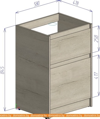 Тумба под умывальник BelBagno Kraft-LVD-580/1200-2C-PIA-PG фотография