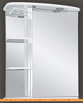 Зеркальный шкаф Misty Зеркальный Магнолия - 60 со светом левый фотография