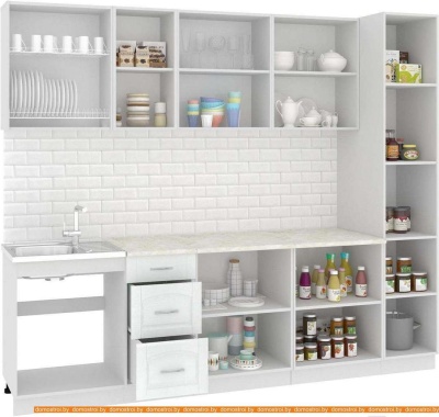 Кухня Кортекс-мебель Корнелия Ретро 2.6м (дуб сонома/королевский опал) фотография