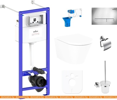 Унитаз Lavinia Boho Biore Compacto Rimless 9 в 1 97020146 (хром пластик) фотография