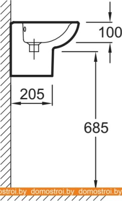 Умывальник Jacob Delafon Presqu'ile E1337 45x33.5 фотография