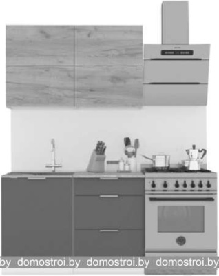 Кухня Интермебель Микс Топ-31 1.2м (дуб крафт зол-графит серый-дуб крафт зол) фотография