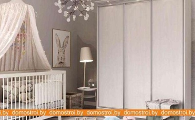 Шкаф-купе Глазов Домашний 2000 ЛДСП с зеркалом (бодега светлый) фотография