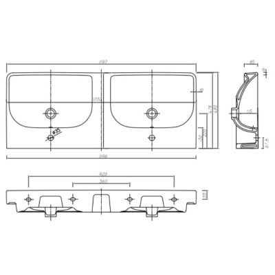 Умывальник Kolo Traffic L91521000 120x48 фотография