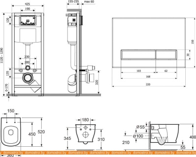 Унитаз Lavinia Boho Relfix Bell Pro Rimless 10 в 1 75110487 (черный/белый пластик) фотография