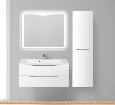 Шкаф-пенал BelBagno Fly-Marino-1500-2A-SC-BL-P-R (bianco lucido) фотография