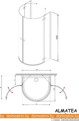 Душевой уголок Radaway Almatea P (30 722-01-01N) фотография