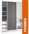 Шкаф-купе Кортекс-мебель Сенатор ШК12 Классика ДСП с зеркалом (белый/береза) фотография