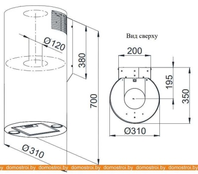 Вытяжка Weissgauff Tubus 700 PB IX фотография