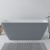 Каменная ванна Omnires Parma 160x80 бело-серая фотография