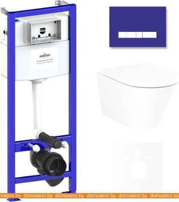 Унитаз Lavinia Boho Relfix Biore Compacto Rimless 6 в 1 75110139 (фиолетовый стекло) фотография