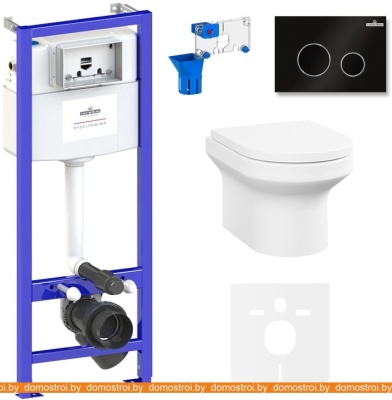 Унитаз Lavinia Boho Relfix Grance Hill Rimless 7 в 1 87561037 (черный пластик) фотография