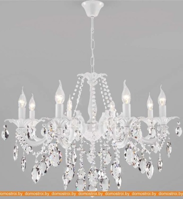 Подвесная люстра Евросвет Strotskis 10108/8 (Белый-Прозрачный хрусталь) фотография