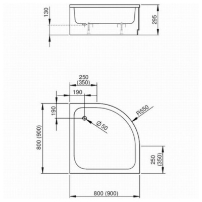 Акриловый поддон Radaway Samos A80 80x80x29.5 фотография