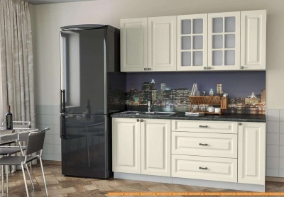 Кухня Интерлиния Мила Деко 1.9 Б (слоновая кость/кастилло темный) фотография