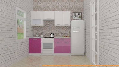 Кухня ВерсоМебель ЭкоЛайт-6 2.0 (белый/лиловый) фотография