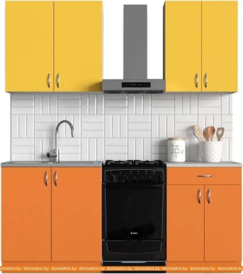 Кухня Сивирин-Компани Клео колор 1.4 (оранжевый/желтый) фотография