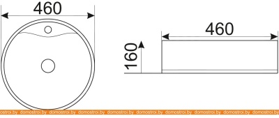 Умывальник CeramaLux N9008B фотография