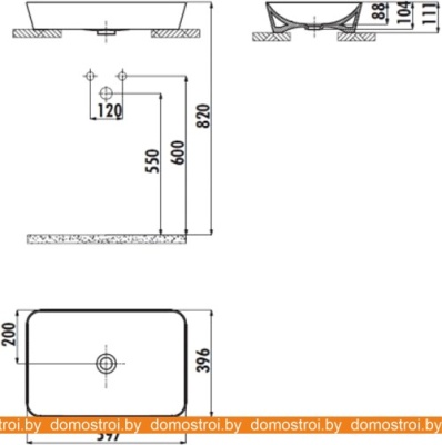Умывальник Creavit Ultra 60x40 UL060-00CB00E-0000 фотография