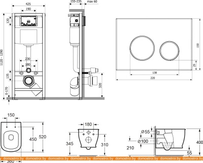 Унитаз Lavinia Boho Relfix Bell Pro Rimless 9 в 1 97010006 (хром пластик) фотография