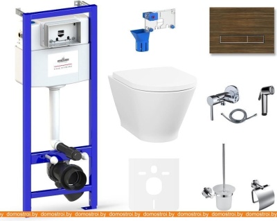 Унитаз Lavinia Boho Relfix Elegant Rimless 10 в 1 75110809 (венге пластик) фотография