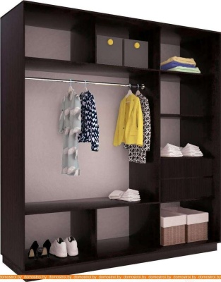 Шкаф-купе Евва 176 VS.03 АЭП ШК.3.03 (венге/серебро) фотография