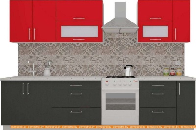 Кухня ВерсоМебель ВерсоЛайн 6-2.5 (красный чили/антрацит) фотография