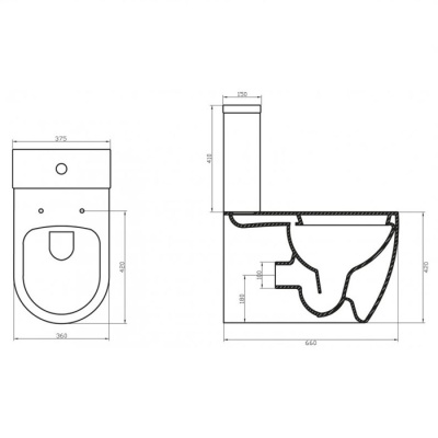 Напольный унитаз BelBagno Marino [BB105CP + BB105T + BB105SC] с бачком фотография