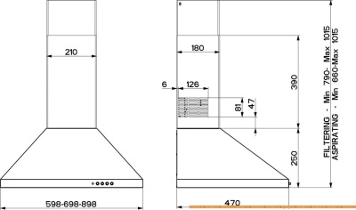 Вытяжка Faber Strip Smart PB W A90 фотография