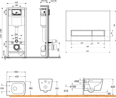 Унитаз Lavinia Boho Relfix Aveo Rimless 9 в 1 97010093 (белое стекло) фотография