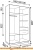 Шкаф-купе Евва 120 VS.01 АЭП ШК.2 03 (венге/серебро) фотография