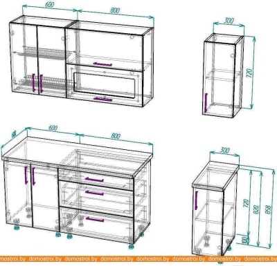 Кухня ВерсоМебель ВерсоЛайн 8-1.7 (белый 001/лайм 003) фотография