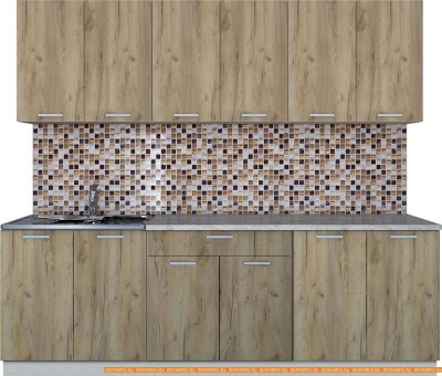 Кухня Интерлиния Мила Лайт 2.4 (дуб золотой) фотография