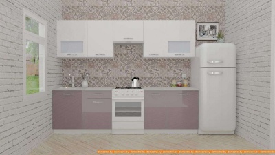 Кухня ВерсоМебель ЭкоЛайт-6 2.7 (белый/глициния) фотография
