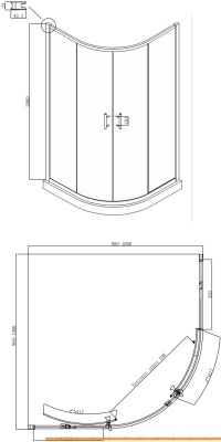 Душевой уголок Ambassador Set 14011105-ST14 фотография