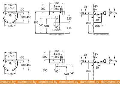 Умывальник Roca Happening 56x45 (327562000) фотография