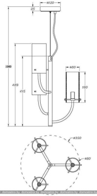 Подвесная люстра Maytoni Arco MOD223PL-03BS фотография