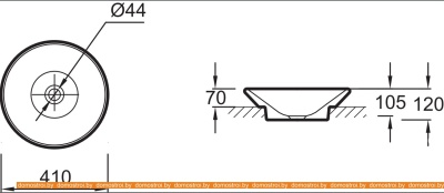 Умывальник Jacob Delafon Manosque E1144-00 фотография