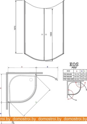Душевой уголок Radaway Eos PDD 80 (37613-01-01N) фотография